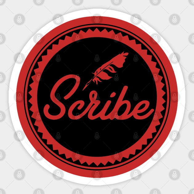 Scribe Sticker by CafeConCawfee